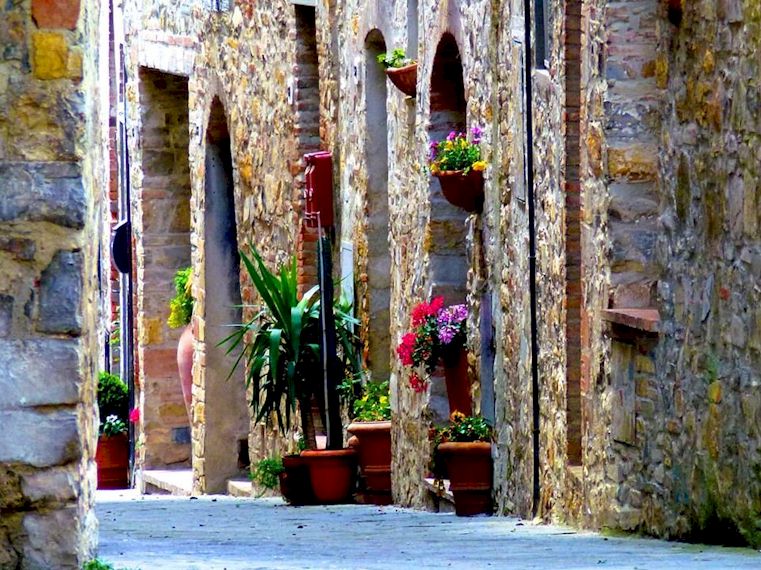 The main street of San Donato in Poggio, Chianti