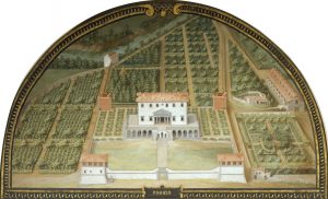 Villa Poggio a Caiano lunette painting by Giusto Utens